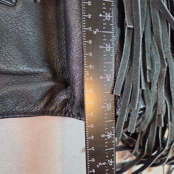 Vintage 90s Street Legal Bermans Leather Fringe Jacket Men’s Sz 44 L - Picture 10 of 15